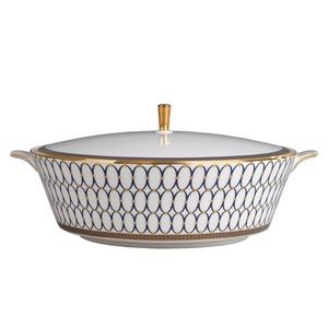 Wedgwood "Renaissance Gold" Covered Vegetable Bowl